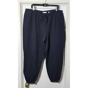 Mens VINCE French Terry Cotton Jogger Pants Black Size 2XL Peru